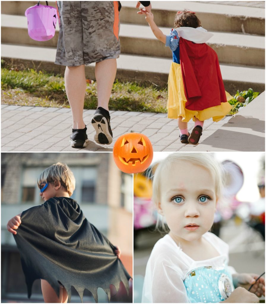 Kids' Halloween costume collage